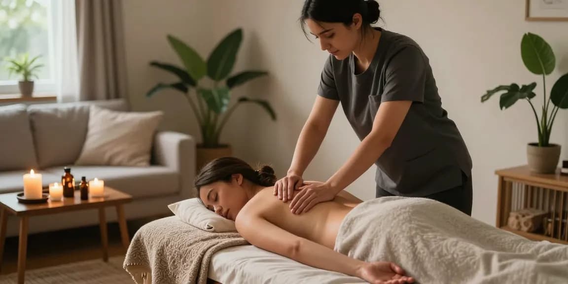 Relaxation during 관악구출장마사지 at home with professional massage therapist.