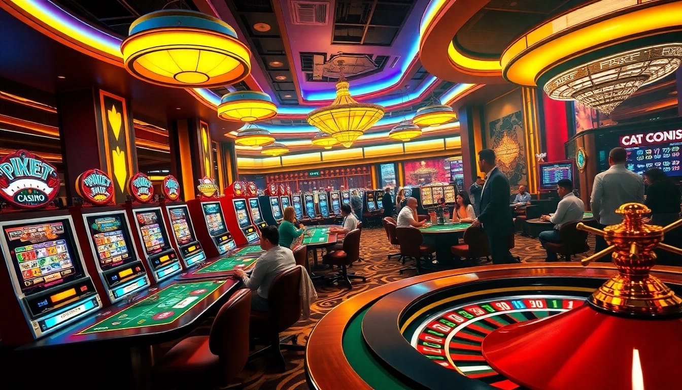 Experience the excitement of casino gaming at https://luck8k.cn.com with vibrant slot machines and poker tables.