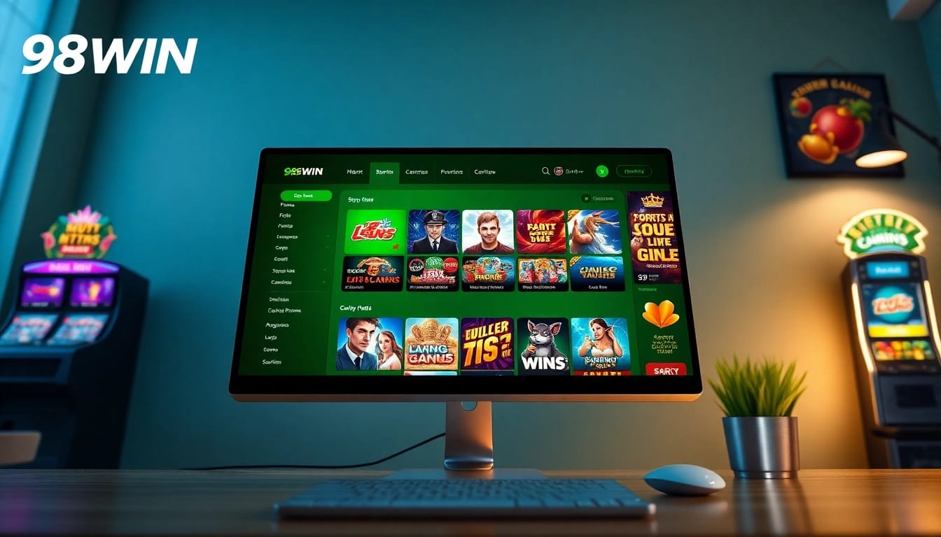 Explore the vibrant interface of 98WIN's online platform, featuring engaging games and promotions for users on trang chu 98win.