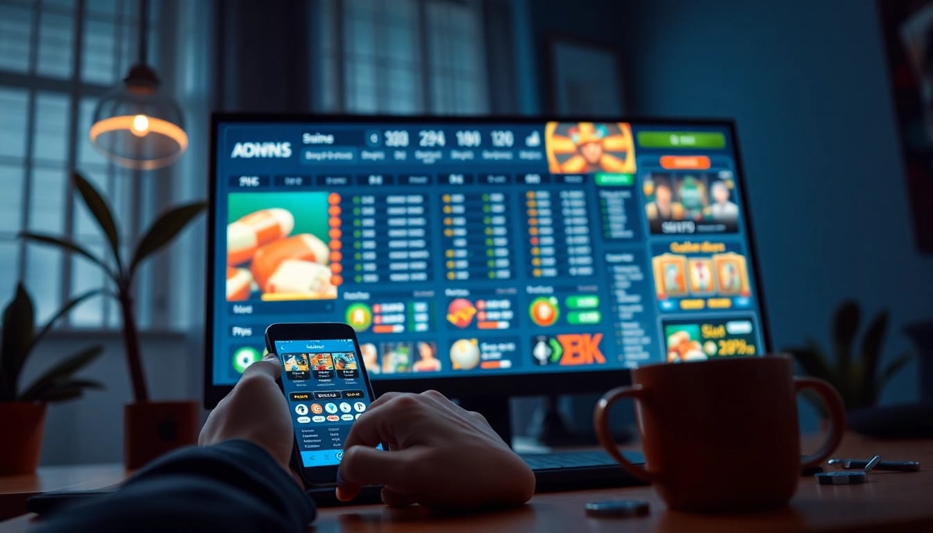 Online gambling interface showcasing https://566.jpn.com/ with engaging gameplay options in a sleek, modern design.