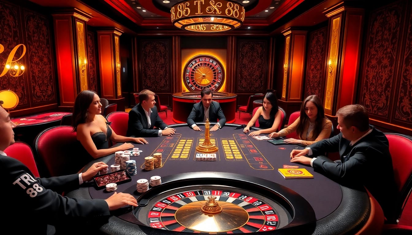 Experience thrilling wins at the TR88 casino, featuring high-stakes poker and vibrant roulette.