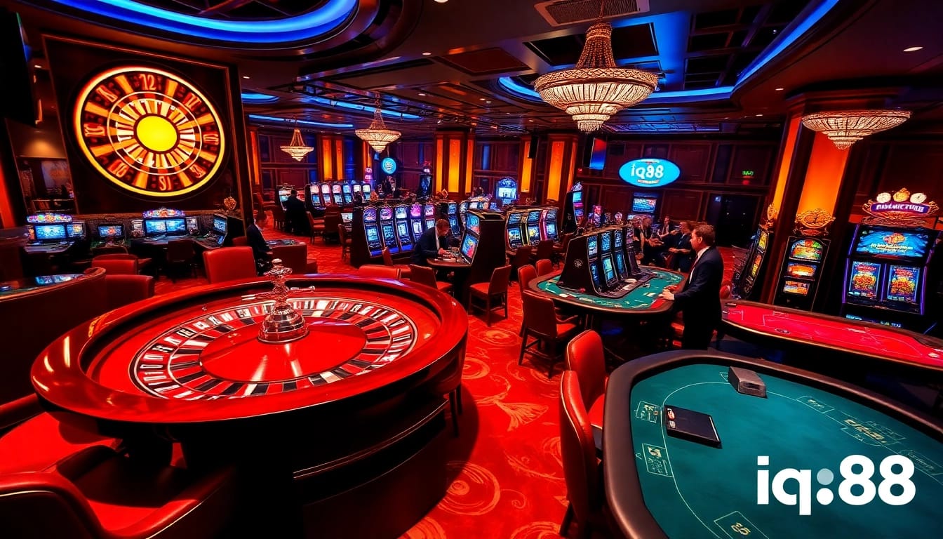 Experience thrilling gameplay at iq88 with vibrant casino tables and engaging gaming options.