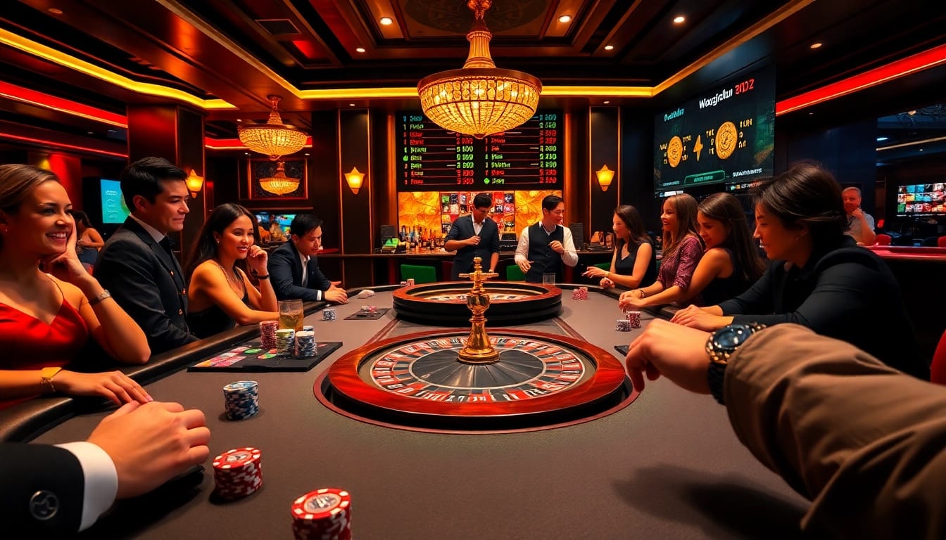 Bongdalu highlights premier poker action within a luxurious casino environment.