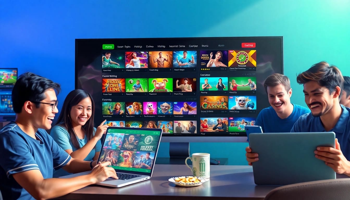 ABC8 online gaming platform featuring diverse gamers and modern interface.