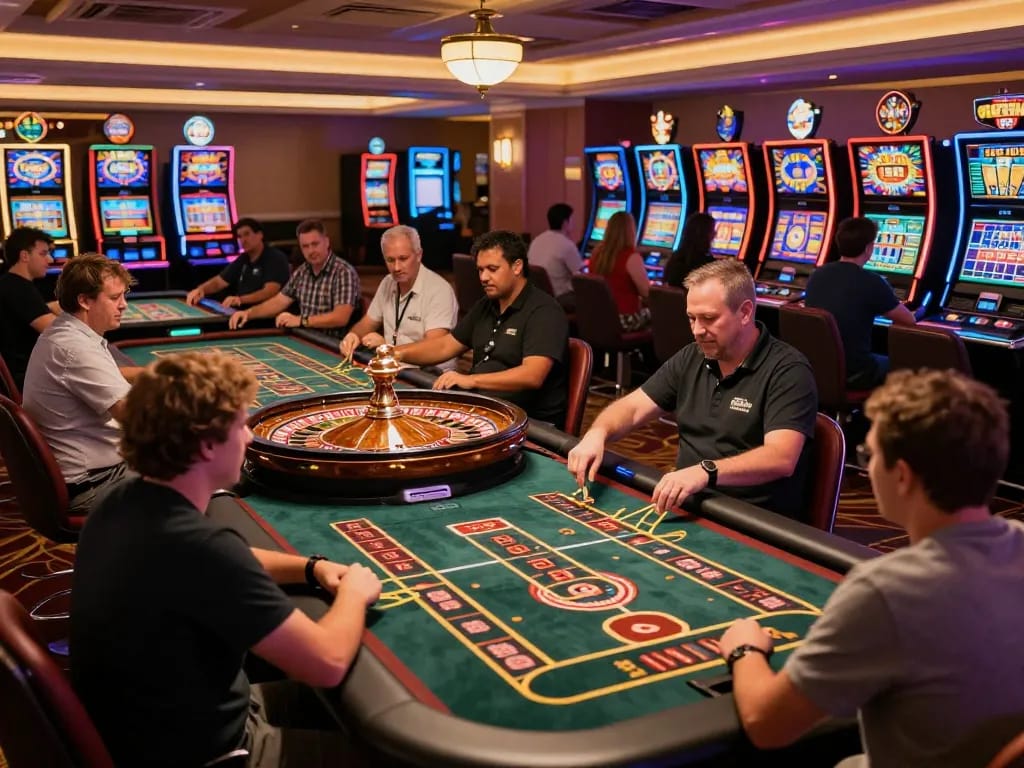 Experience the excitement of winning at TG88 casino with vibrant games and engaging players.