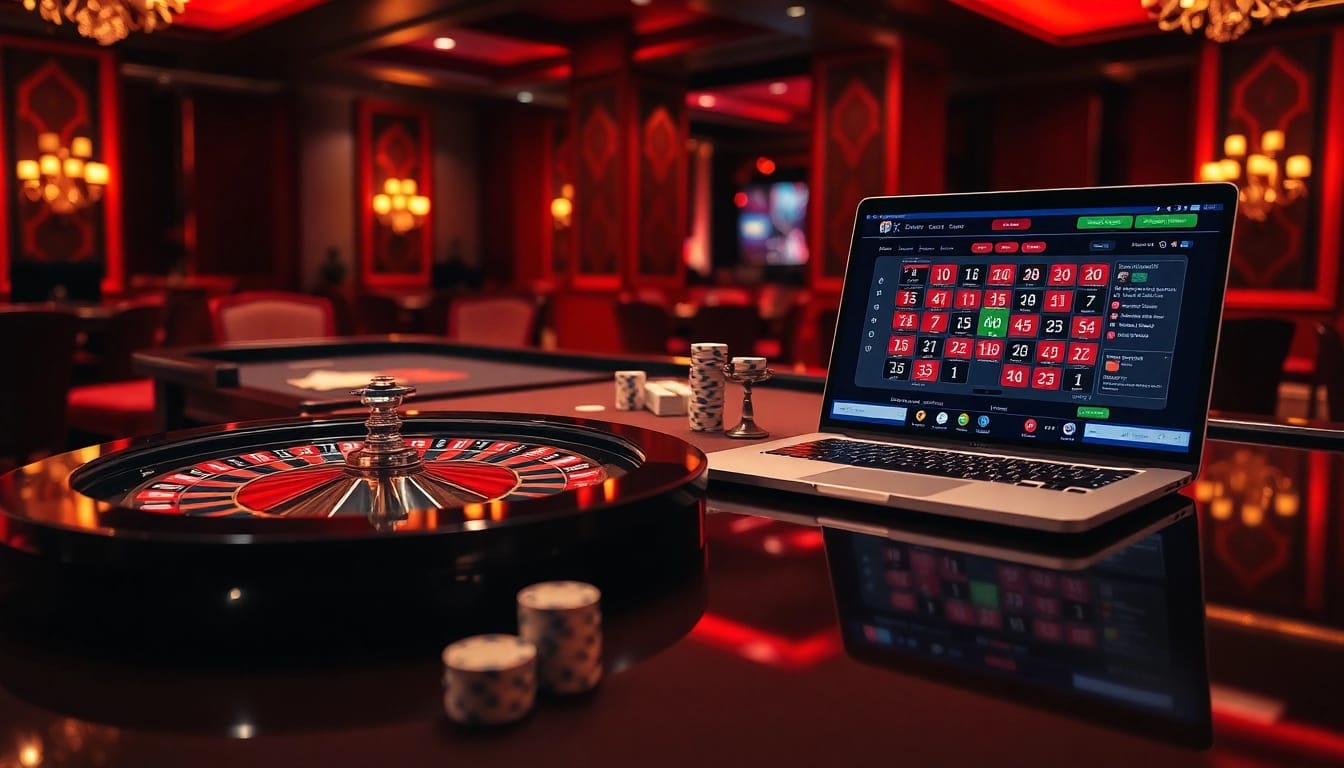 Experience the thrill of gaming at XX88 com with vibrant casino tables and poker chips.