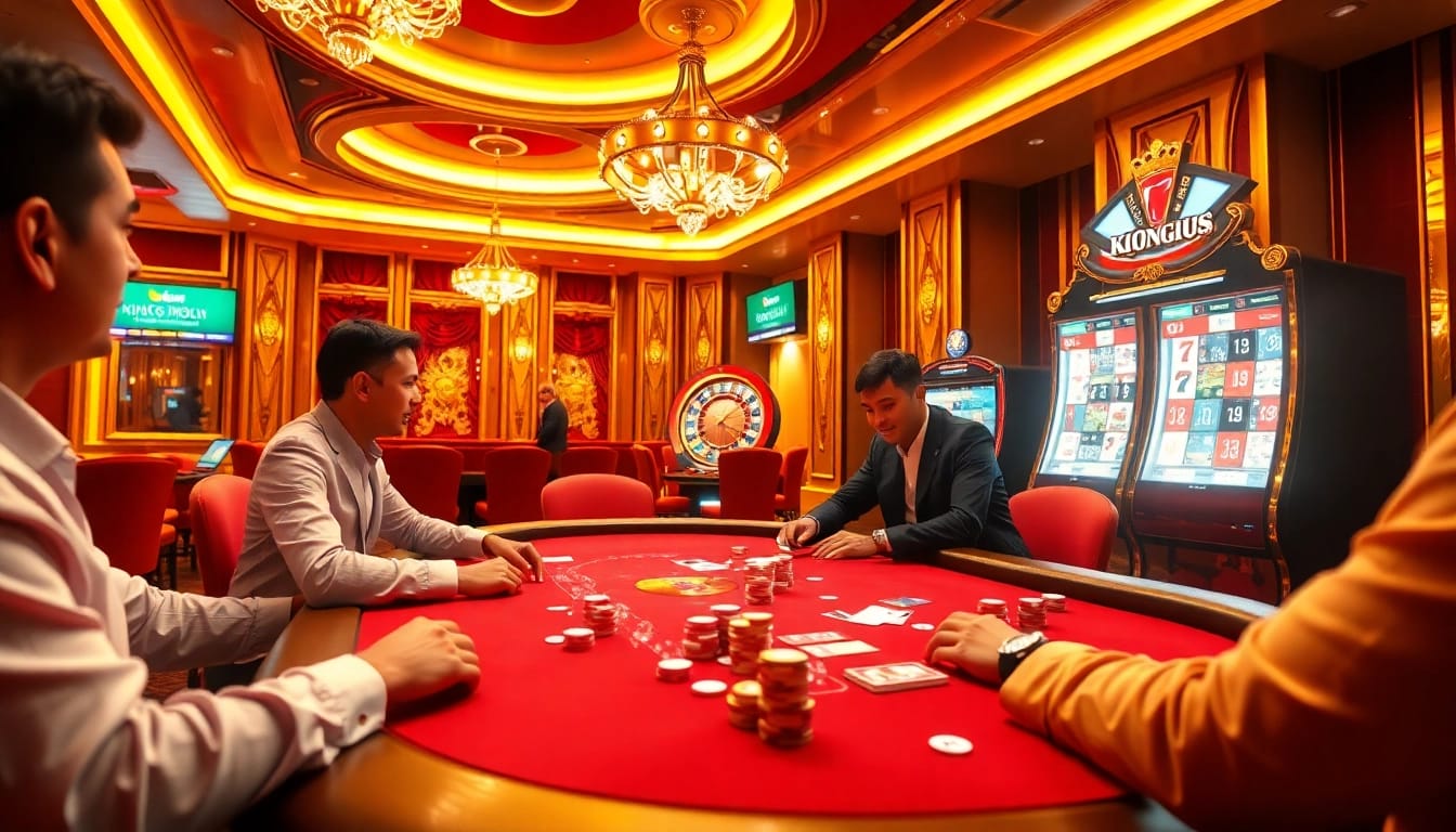 Experience the thrill of high-stakes poker at Kingfun's exciting casino tables.