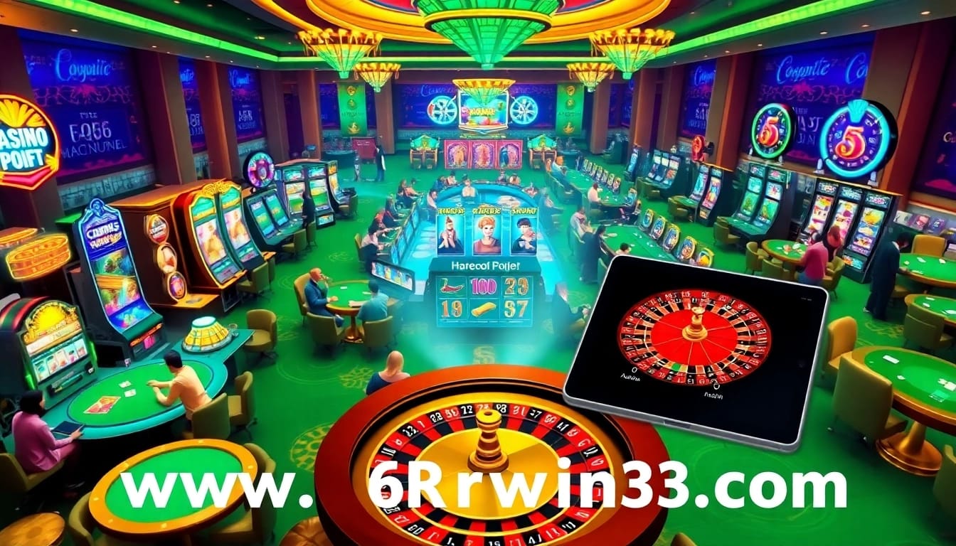 Experience the excitement of online gaming at https://www.6rwin33.com/ with vibrant casino visuals.