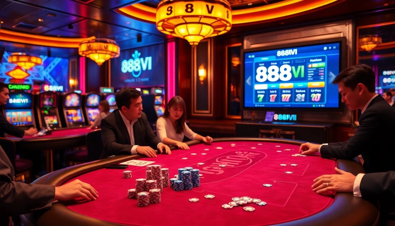 Gamble strategically at https://888vi.com.co/ with vibrant casino scenes and immersive games.