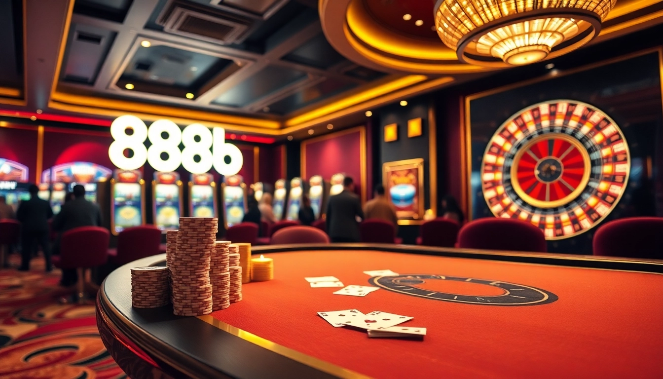 Experience the excitement of 888b with luxurious casino tables and dynamic gameplay.