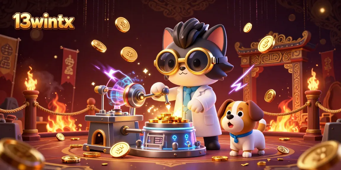 Experience thrilling betting action with 13wintx's vibrant casino illustration showcasing excitement and gold coins.