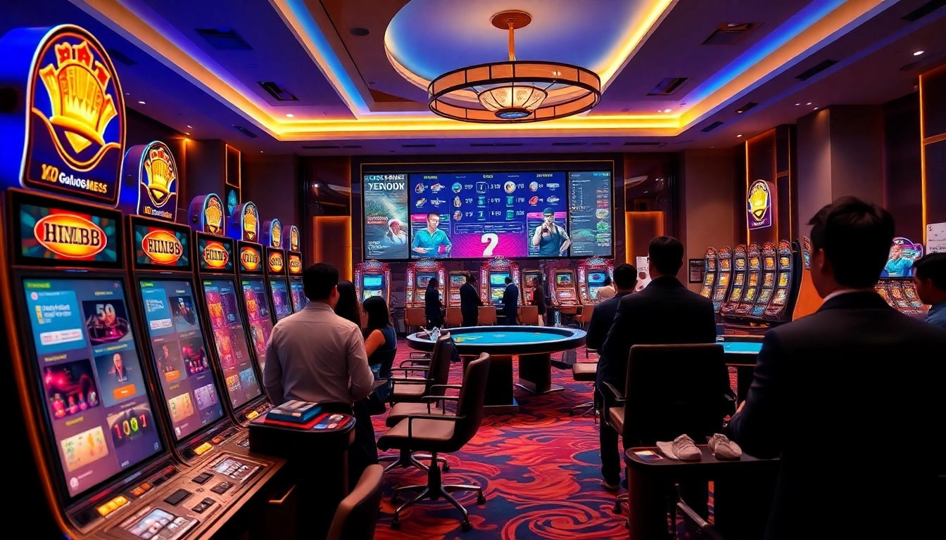 Engaging players enjoying HZ88 online casino games in a modern setting.