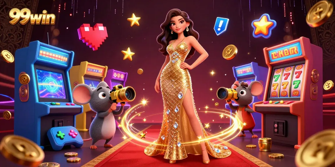 Win with 99win while surrounded by thrilling casino elements and a glamorous scene.