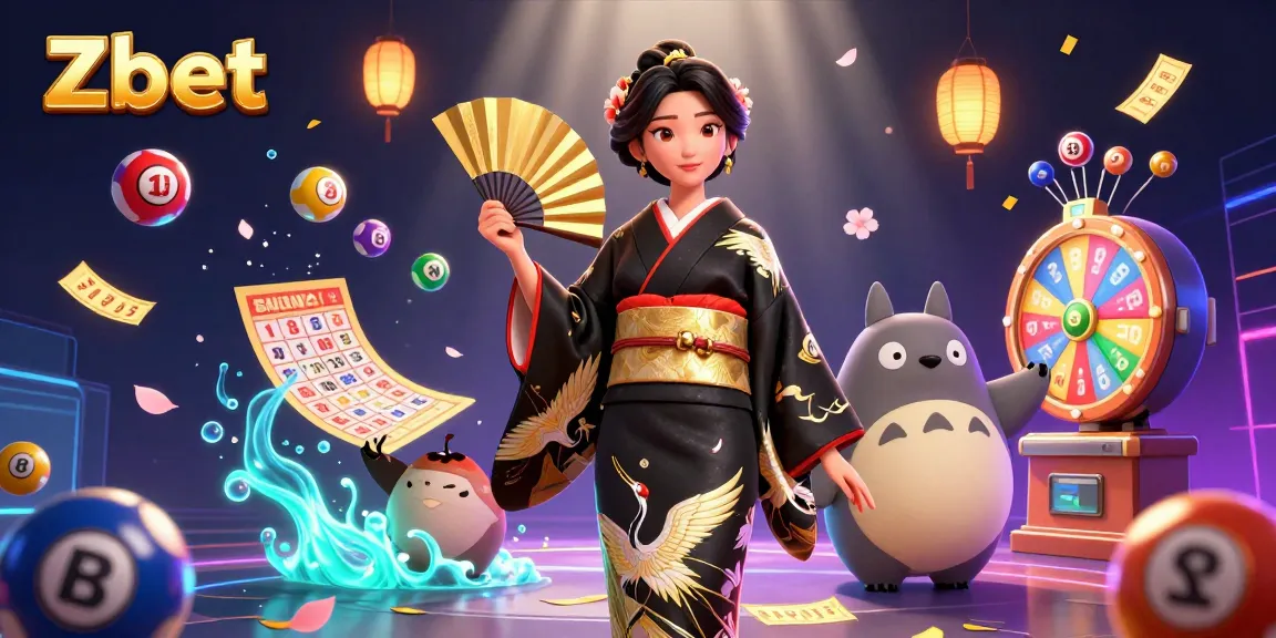 Experience Zbet's vibrant lottery action with lively characters and dynamic game elements.