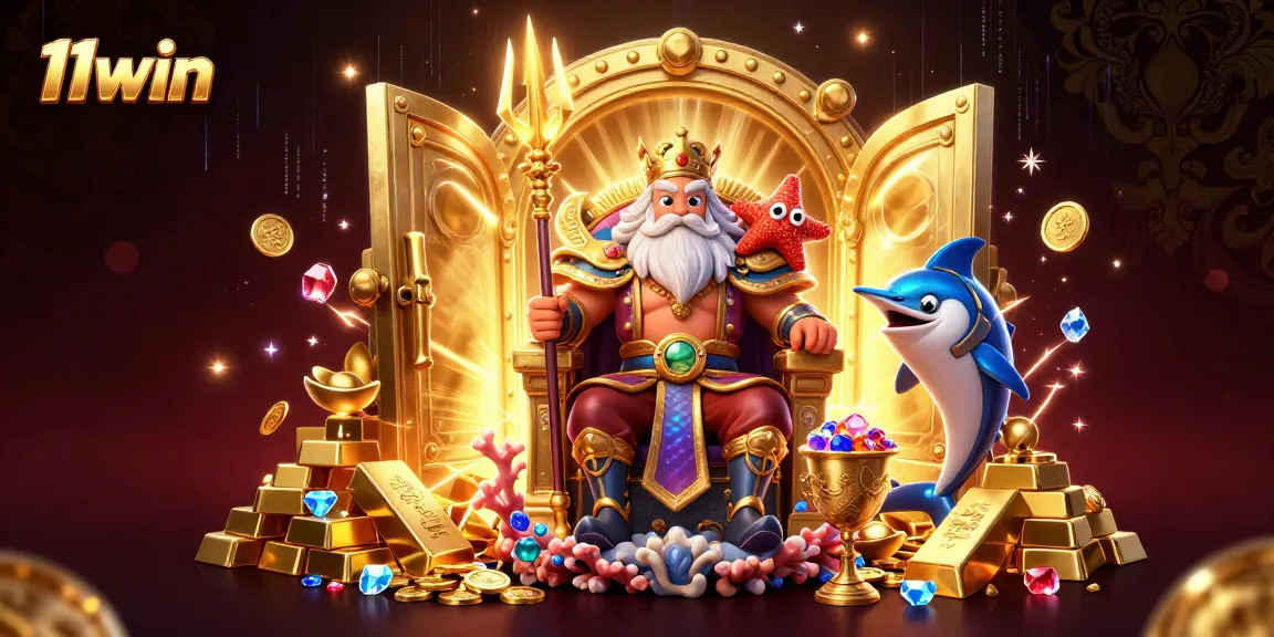 Experience the vibrant gaming world of 11win with Neptune, jewels, and treasure!