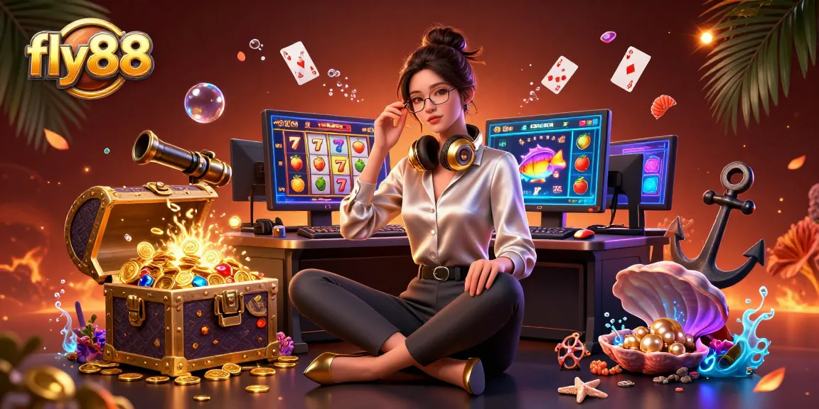 Experience thrilling gaming action with fly88, featuring vibrant casino games and treasure-filled adventure.