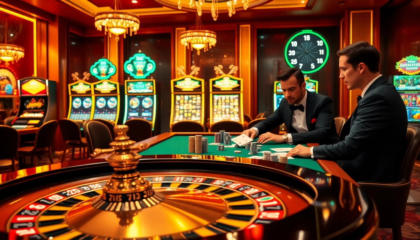 Players enjoy a high-stakes poker game at a casino, reflecting the excitement of https://zx88.buzz/.