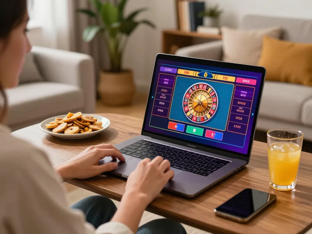 Engaging in live dealer games on Tg88.com, a cozy online gaming experience.
