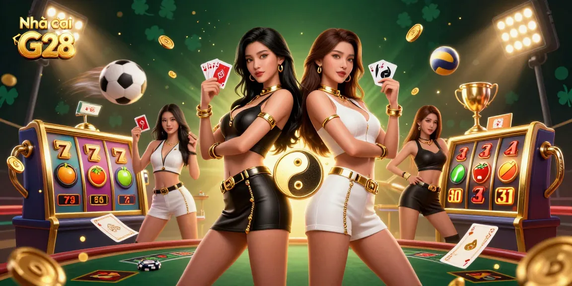 Experience thrilling gameplay at Nhà cái G28 with stunning visuals and engaging elements in our vibrant 3D illustration.