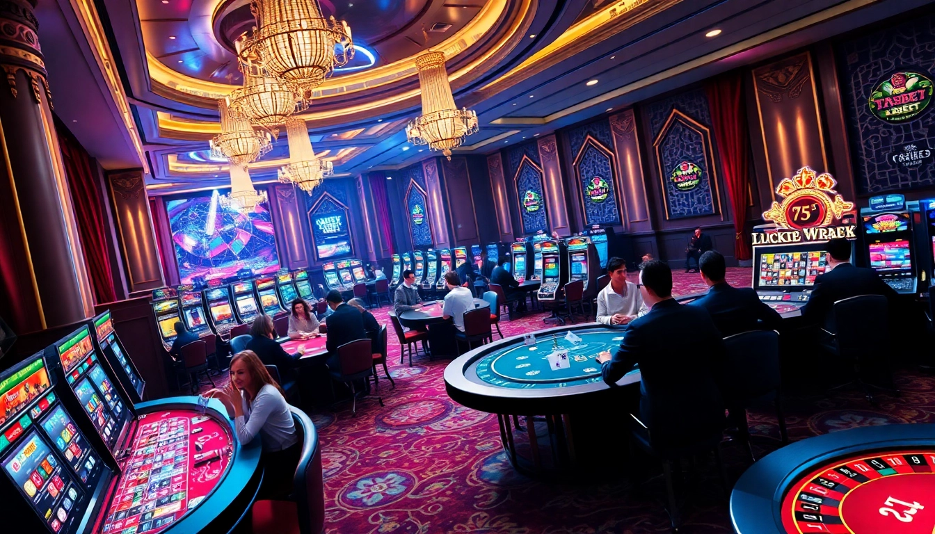 Exciting casino action at 789bet with vibrant tables and players engaged in high-stakes games.