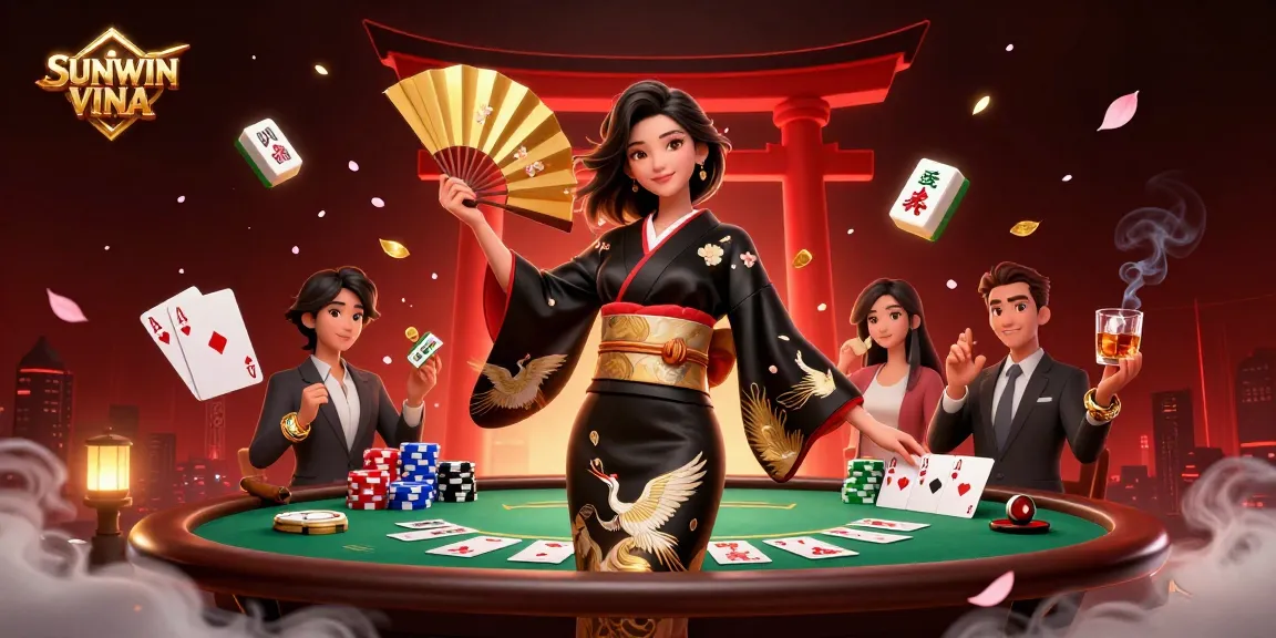 Experience thrilling gameplay with SUNWIN VINA at an elegant casino set, featuring vibrant game elements.