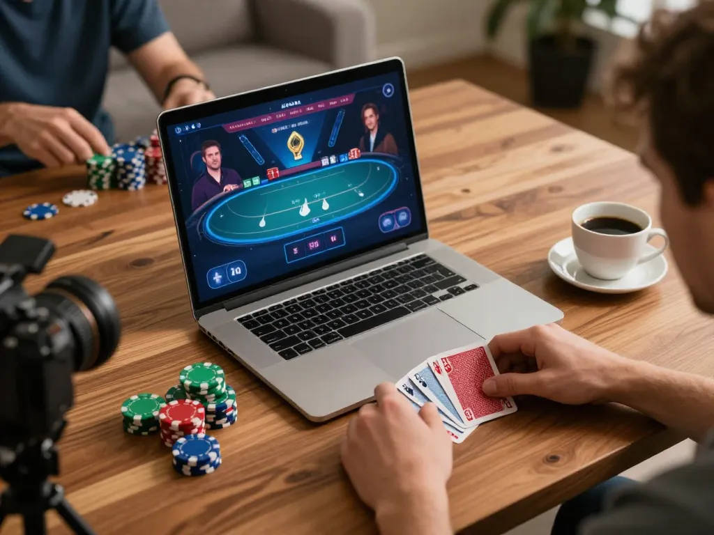 Engaging online poker game on vk88 platform with player focusing on strategy and bets.