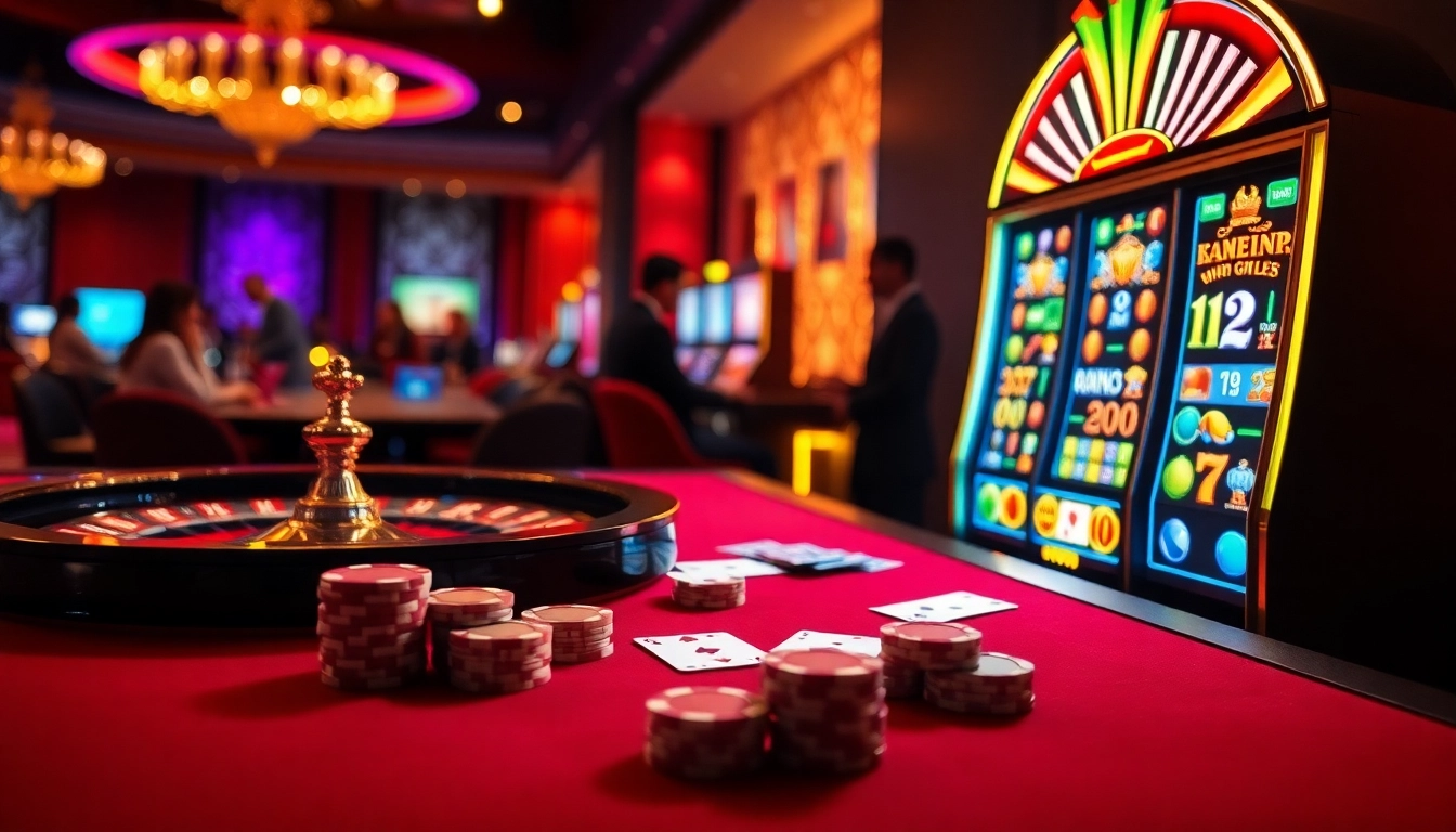 Thrilling casino experience at GO8 with vibrant poker and roulette action.