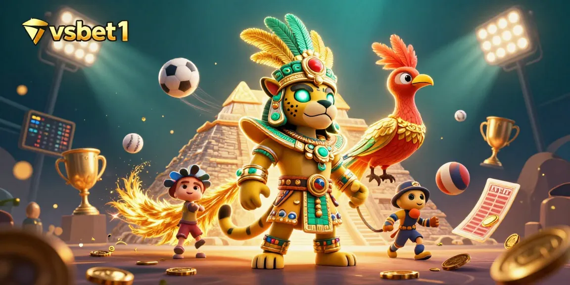 Experience thrilling moments with vsbet1 as the jaguar priest and quetzal bird engage in an electrifying casino scene.
