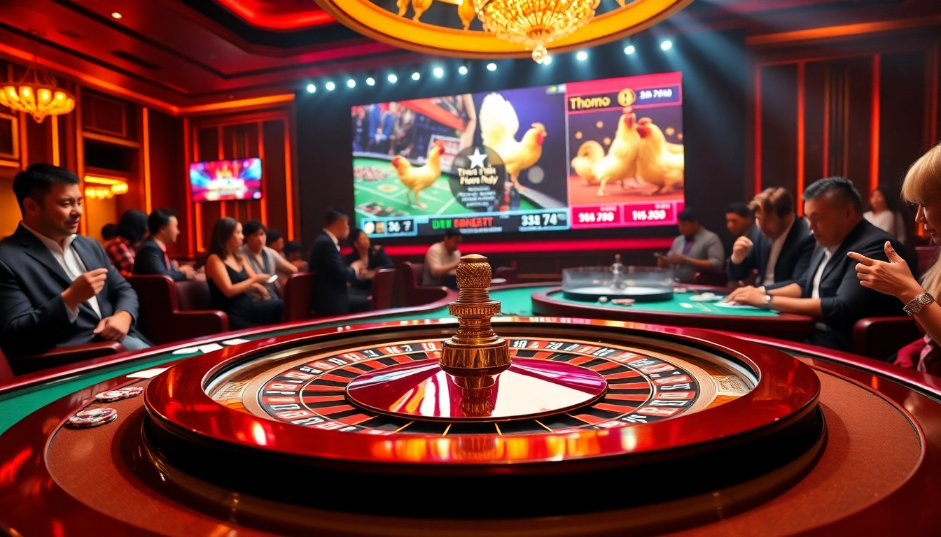 Experience thrilling betting and live action for trận đấu hôm nay at GAVB79's vibrant casino setting.