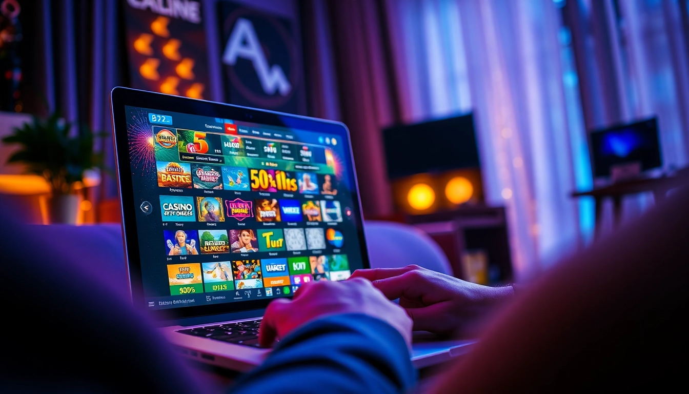 B52Club online gaming experience showcasing vibrant games and a player engaging with the platform.