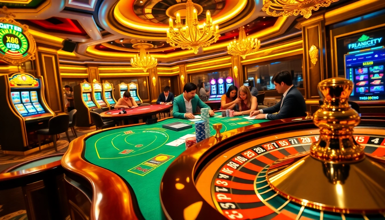 Players engage in a high-stakes poker game at a luxurious casino, encapsulating the thrill of dh88.