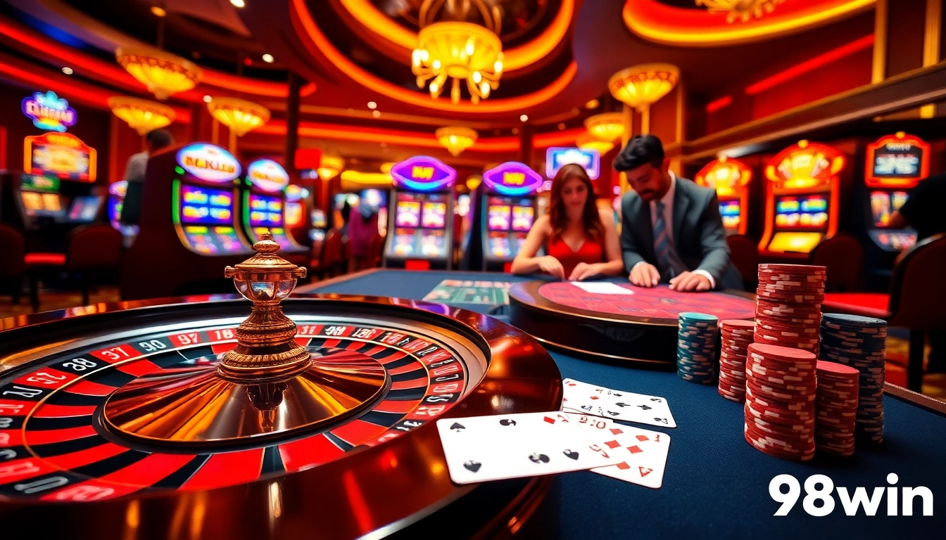Experience thrilling gameplay with 98win as players engage in high-stakes casino action.