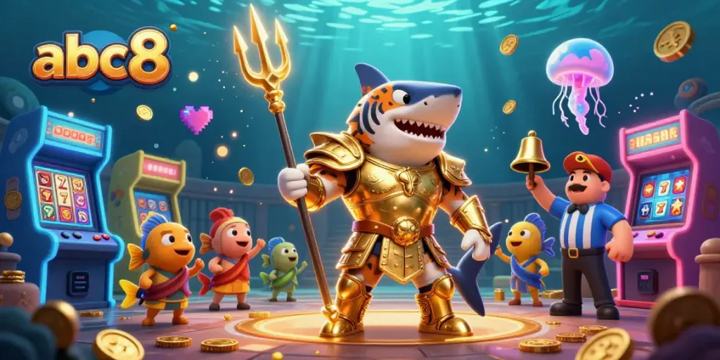 Engage in thrilling gambling experiences with abc8 featuring vibrant arcade elements and a dynamic underwater scene.