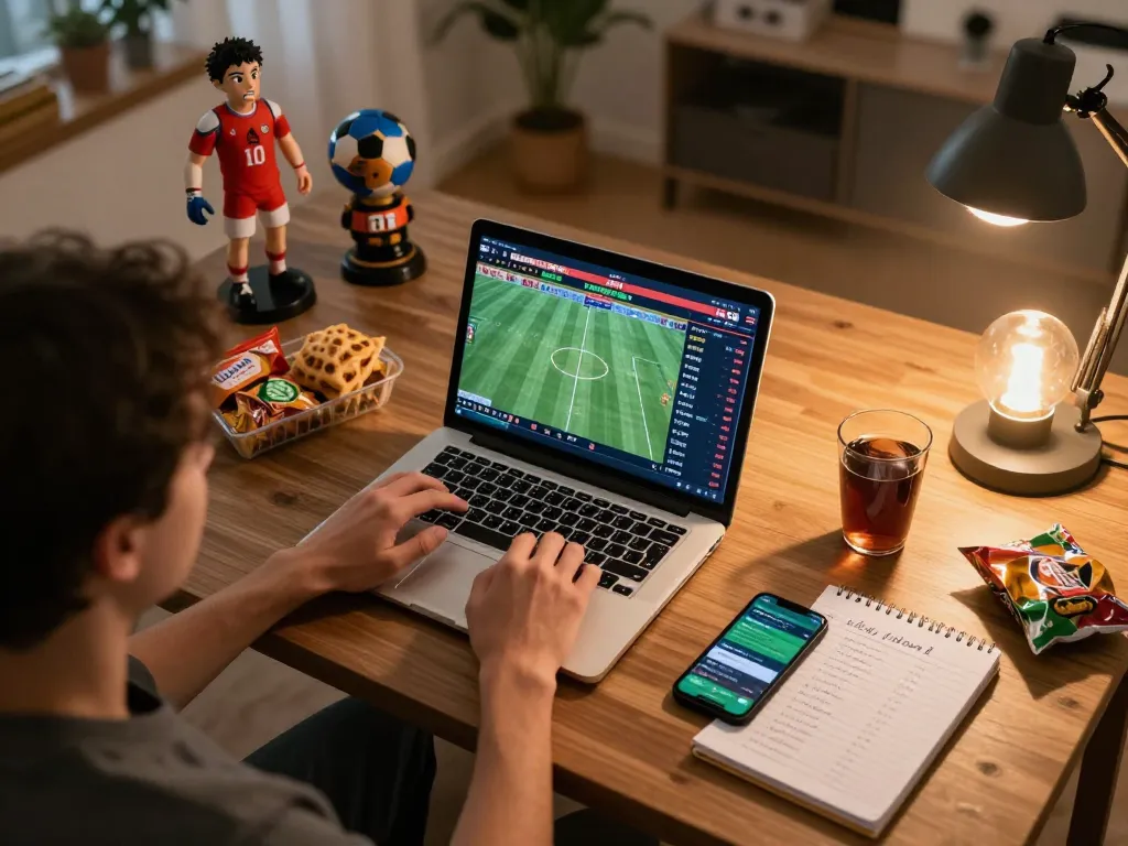 Betting on sports at home using https://tx88at.com/ with a laptop and betting strategies