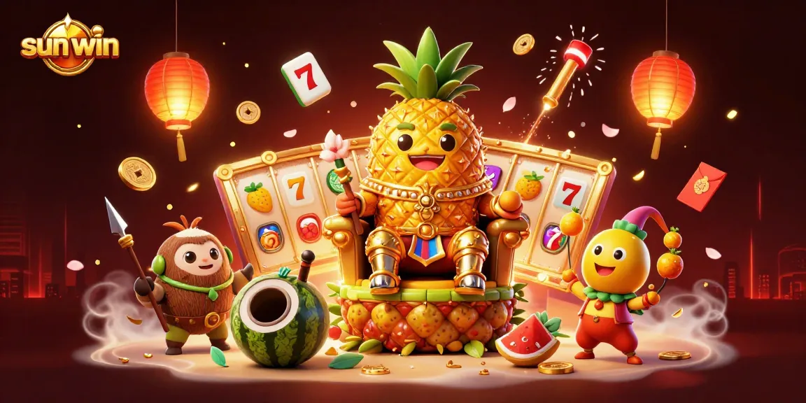 Experience sun-win thrills with the golden pineapple king at the vibrant beach casino.
