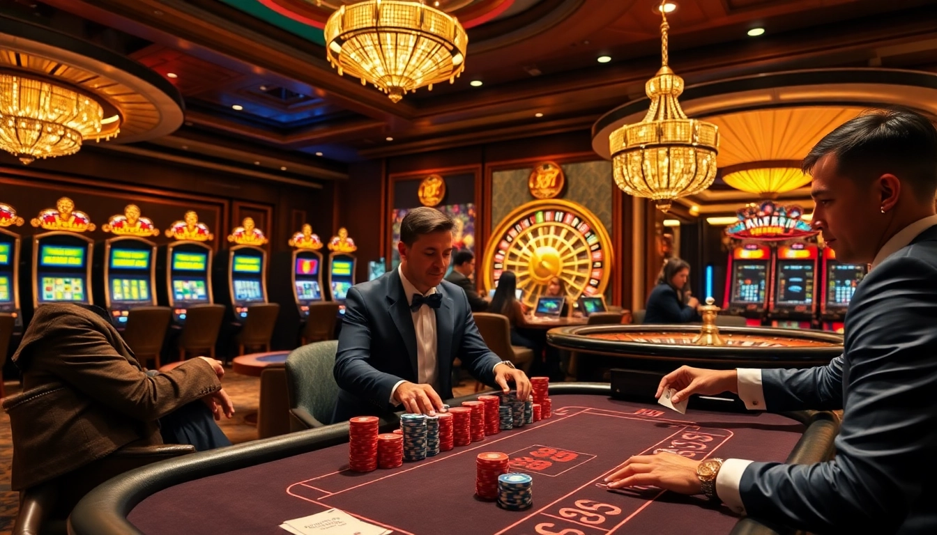 Experience the thrill of winning at 68VIP's high-stakes casino poker tables featuring luxurious decor.