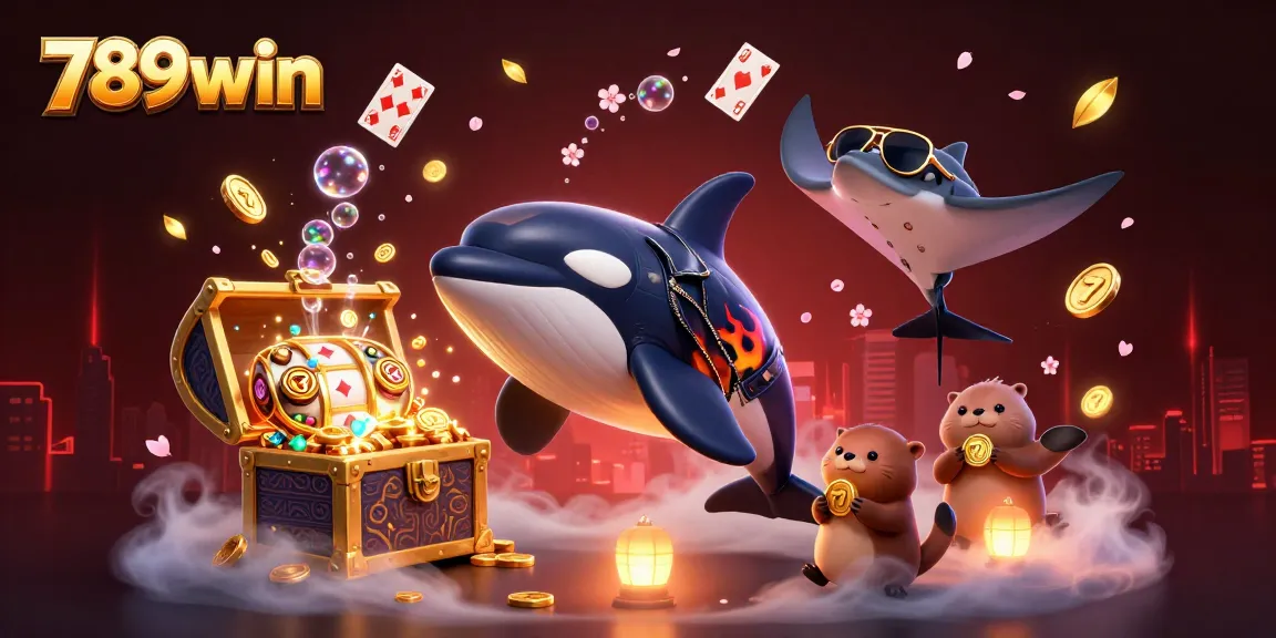 Engage in thrilling 789win adventures with an exciting underwater casino scene featuring animated characters.