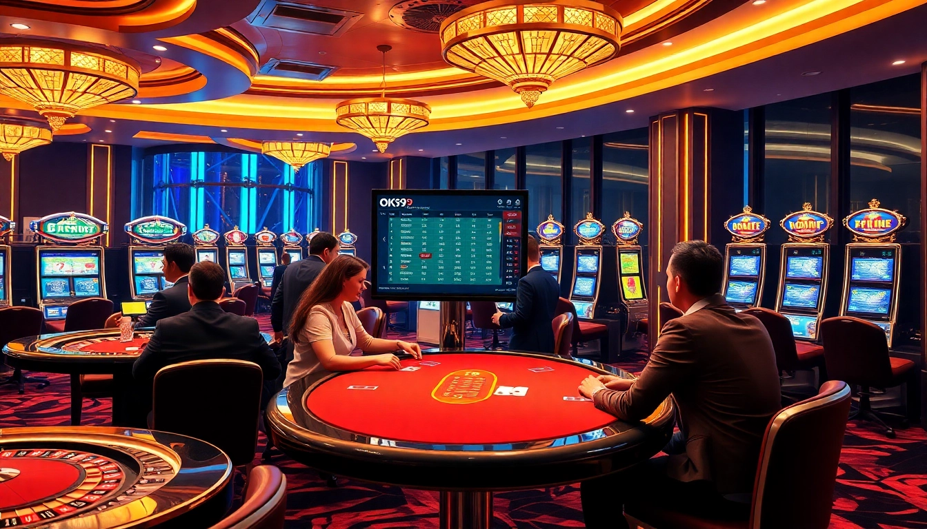 Enjoy the thrilling gambling experience with OK9 at the casino tables and exciting slot machines.