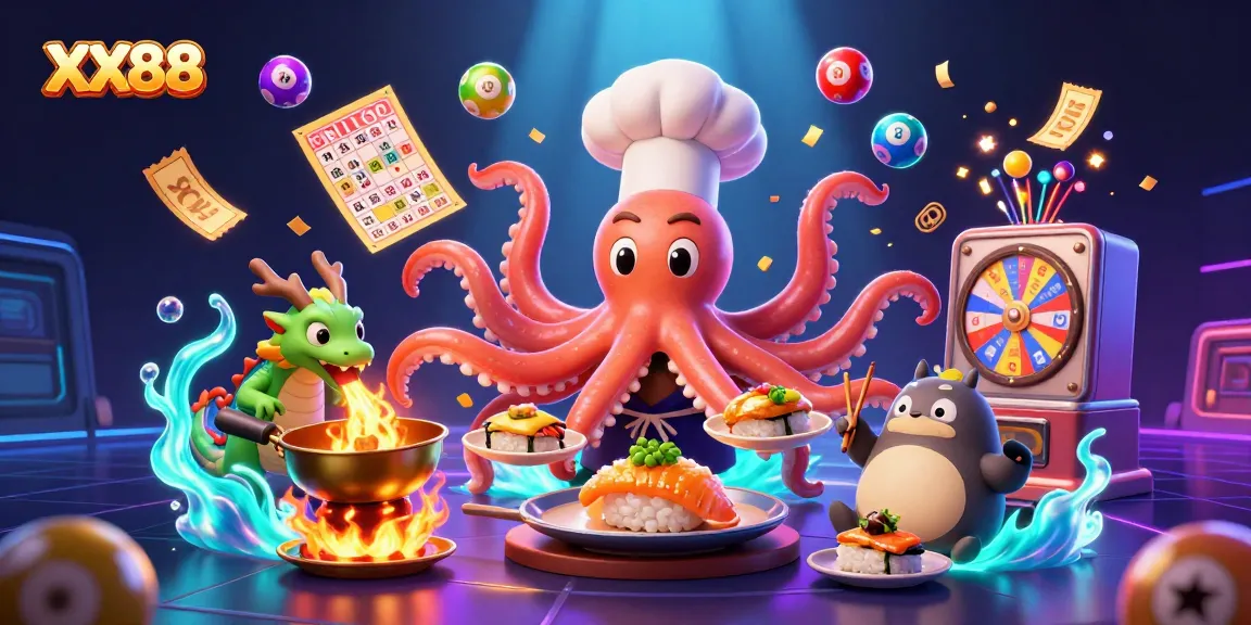 Experience thrilling gameplay at XX88 with a lively scene of dynamic characters and casino elements.