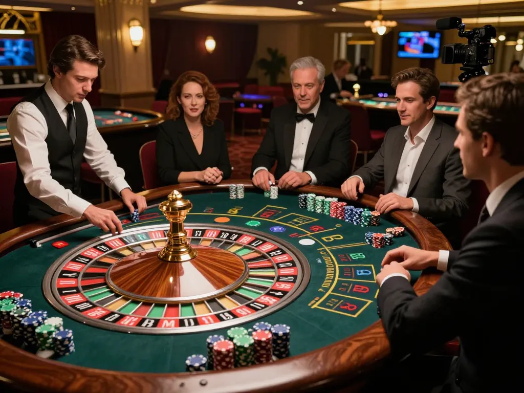 Players engaging in exciting roulette gameplay at Jun88 online casino, creating a thrilling atmosphere.