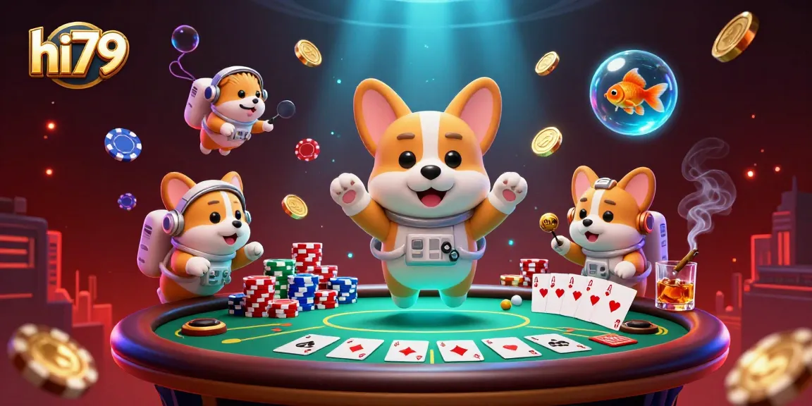 Experience stellar gaming fun with hi79 in a thrilling space casino atmosphere featuring charming characters.