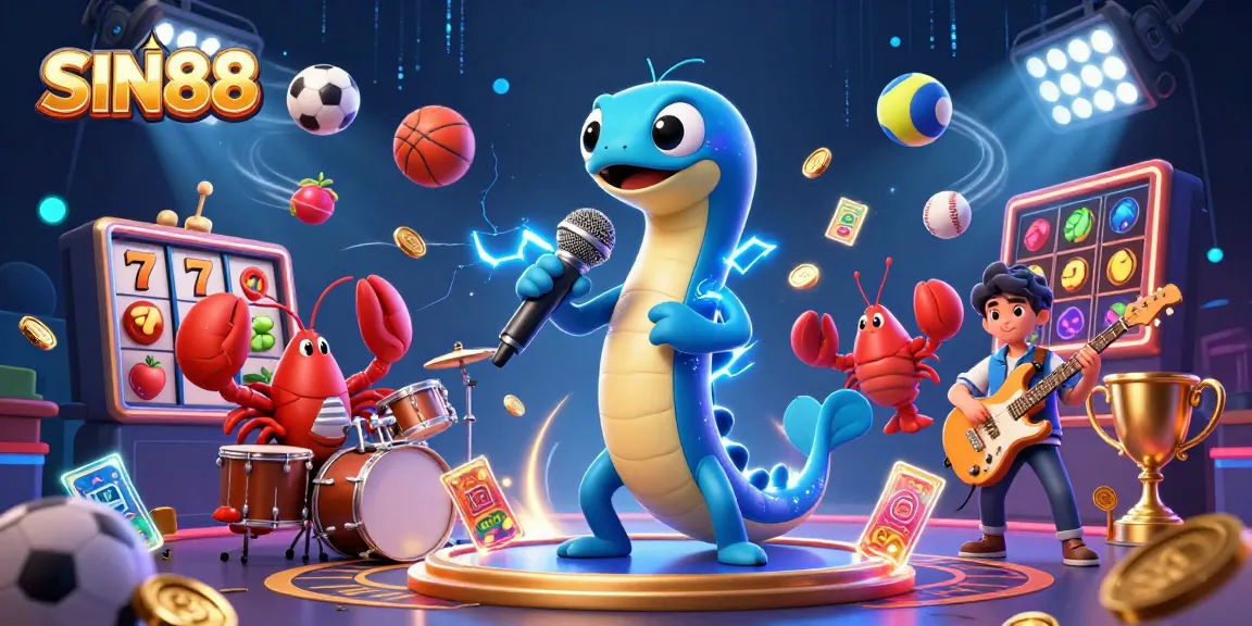 SIN88 energizes players with vibrant underwater casino action featuring a DJ eel, lobster drummer, and seahorse guitarist.