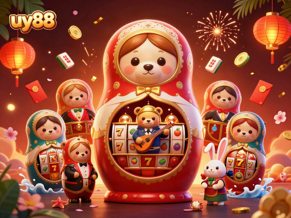 Experience thrilling gaming at uy88 with animated characters in a vibrant casino scene.