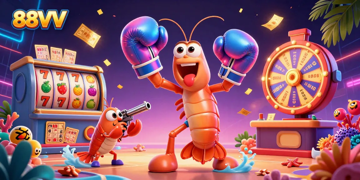 Engage with the vibrant 88VV casino scene featuring lively characters and slot elements for better gaming experiences.