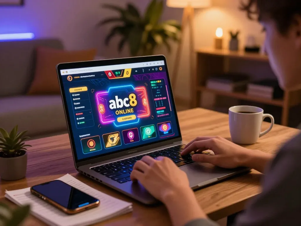 Engaging online gameplay at abc8 casino with vibrant interface and strategy notes.