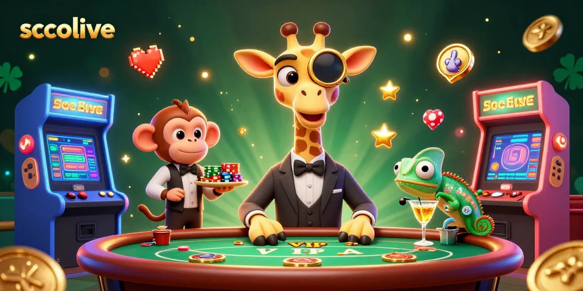 Socolive showcases a vibrant, dynamic gambling scene with a unique high-roller giraffe at a poker table.