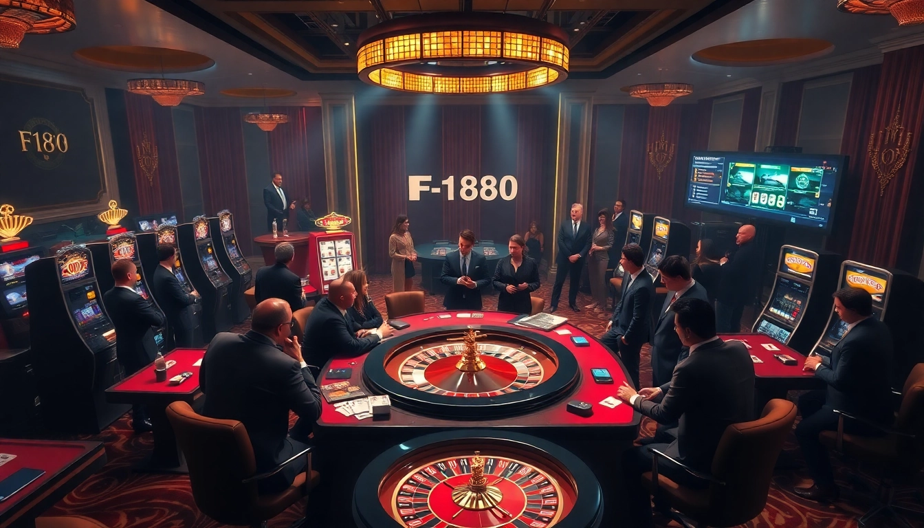 Experience the thrill of gambling at F168 with luxurious casino tables and poker games.