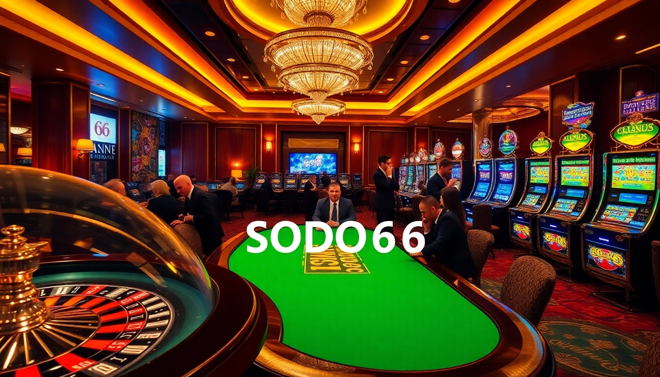 SODO66 enhances the excitement with vibrant slot machines and an engaging poker scene.