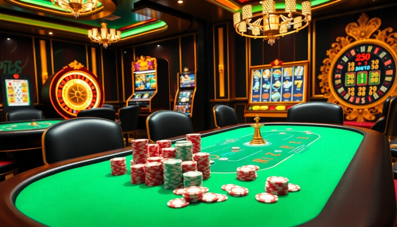 Experience the thrill of gambling at bj88 with vibrant casino tables and exciting game action.