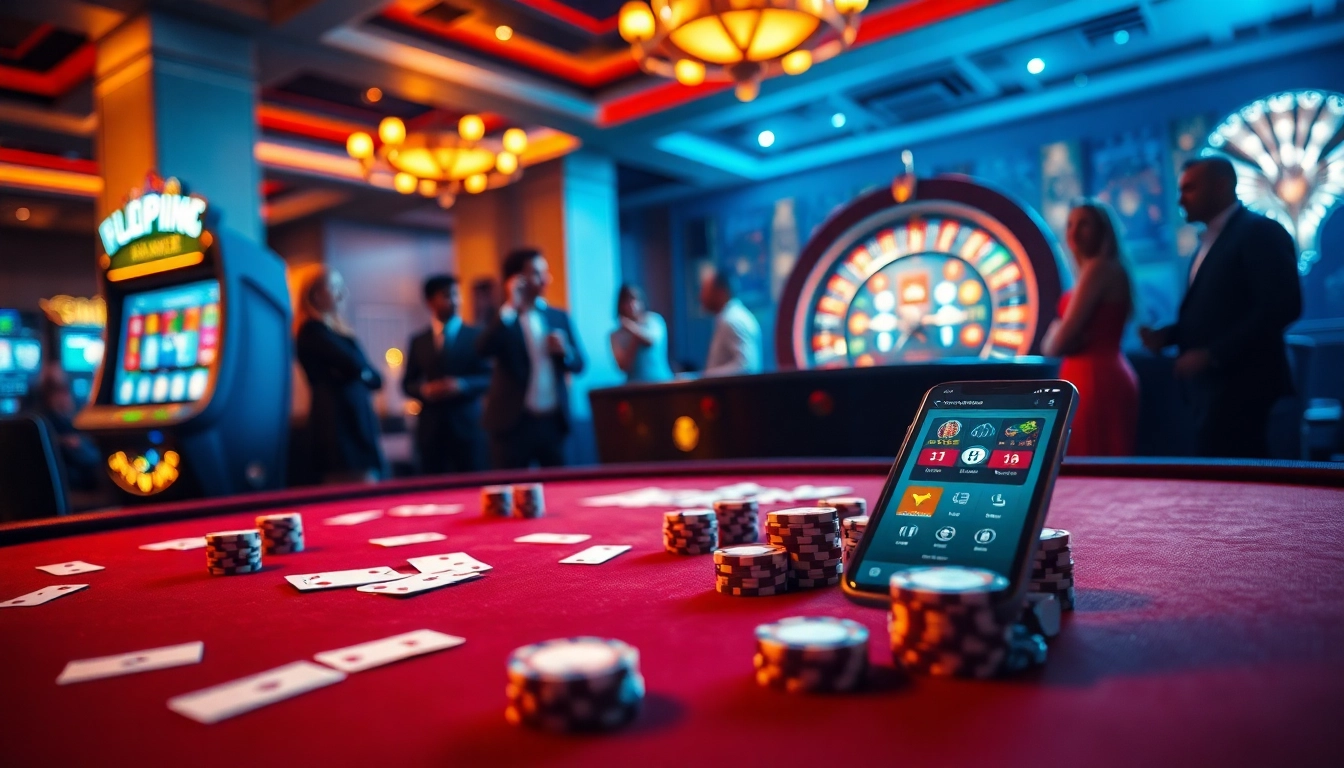 Engaging scene of players enjoying casino games showcasing the professional ambiance of phsky.ltd.